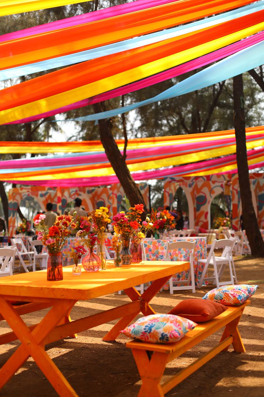 Caithlin & Abhas: mehendi décor at ITC Grand Goa